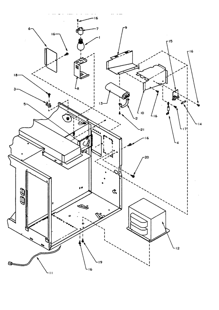Components Diagram and Parts List for RSBG659P P1170306M Amana Microwave