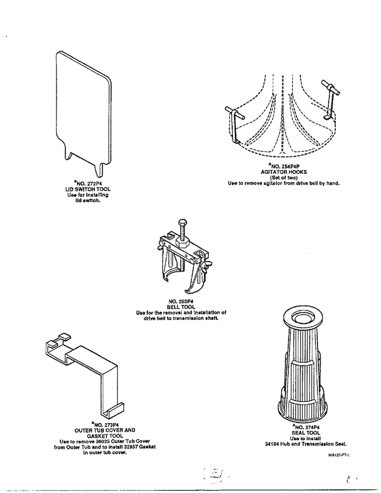 Special Tools Page 2 Diagram and Parts List for 6497-LW-9203  Amana Washer