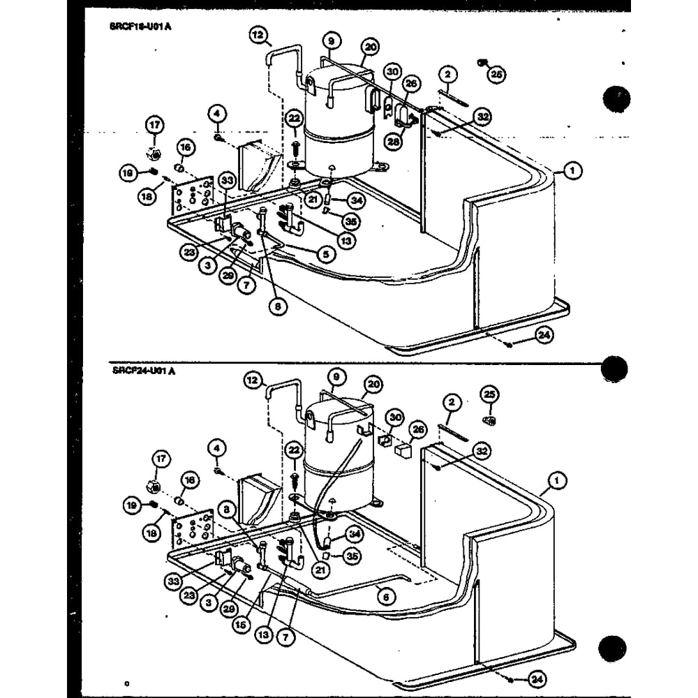 Diagram 5 Diagram and Parts List for SRCF24U01A P6917203C Amana Air Conditioner