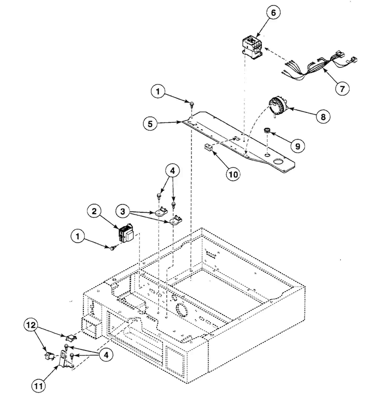 Control Cabinet Diagram and Parts List for SWFT71QN  Speed Queen Washer
