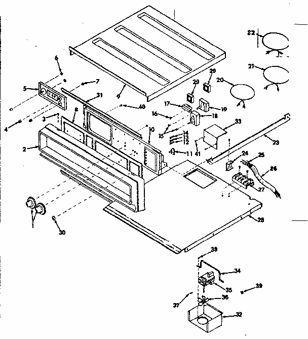 Control Section Diagram and Parts List for 8504428190  Kenmore Microwave