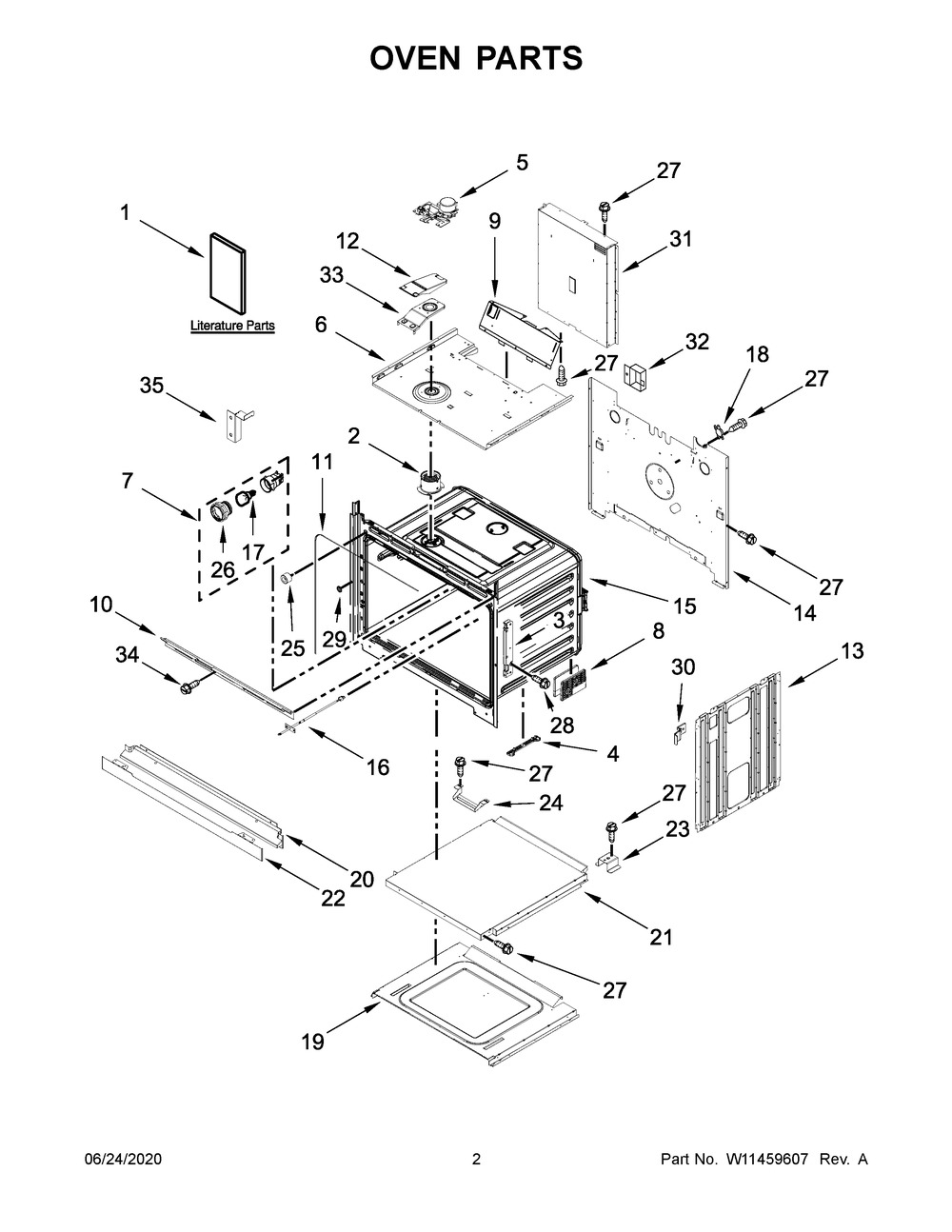Oven Parts Diagram and Parts List for MEW9527FZ04  Maytag Washer