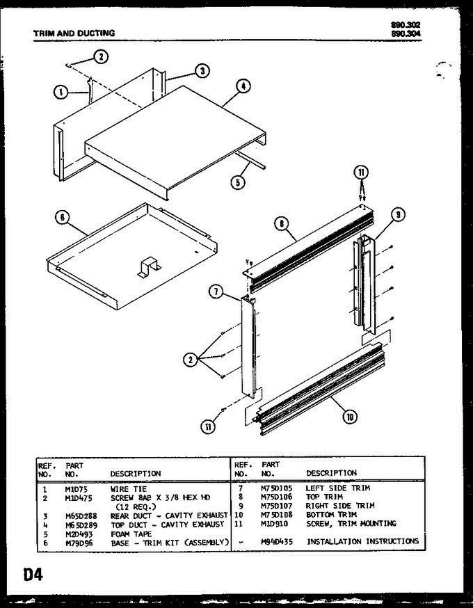 02 - Page 2 Diagram and Parts List for 890302  Amana Microwave