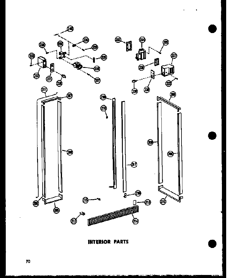Interior Parts Diagram and Parts List for SRN22N-C-P60230-64WC  Amana Refrigerator