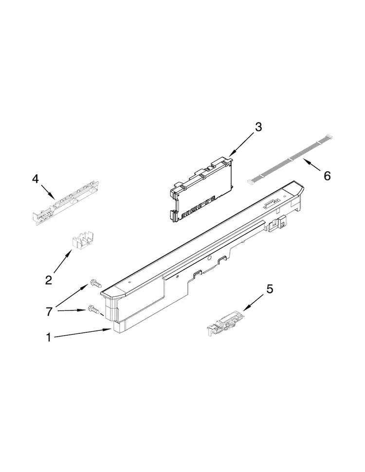 Control Panel And Latch Parts Diagram and Parts List for MDB6769PAB0  Maytag Dishwasher