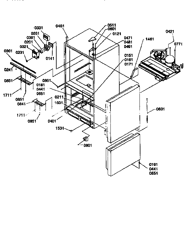 Controls And Light Covers Diagram and Parts List for 67275-P1311001WE  Amana Refrigerator