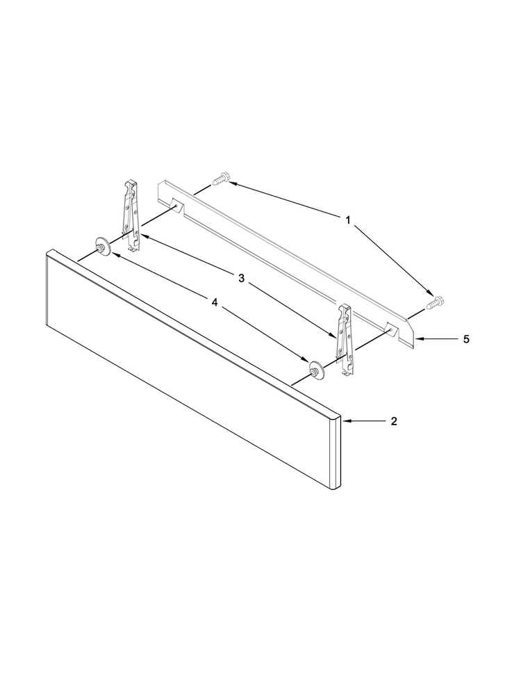 Drawer Parts Diagram and Parts List for JES1750CEB0  Jenn-Air Range