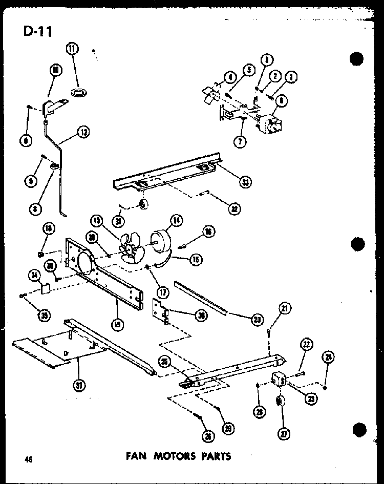 Fan Motors Parts Diagram and Parts List for TC18D-L-P74660-5WL  Amana Refrigerator