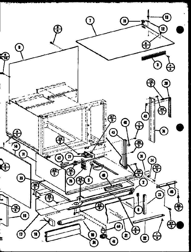 Section 1 Diagram and Parts List for RCC-1010 P85729-1S Amana Range