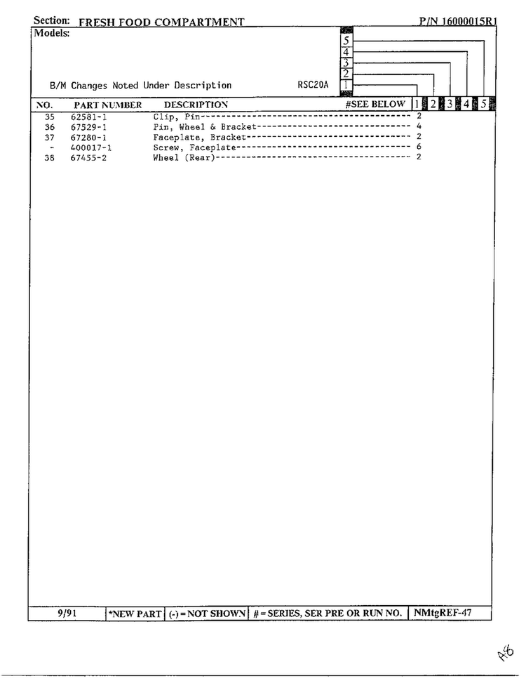 Fresh Food Compartment Page 3 Diagram and Parts List for 20591  Maytag Refrigerator