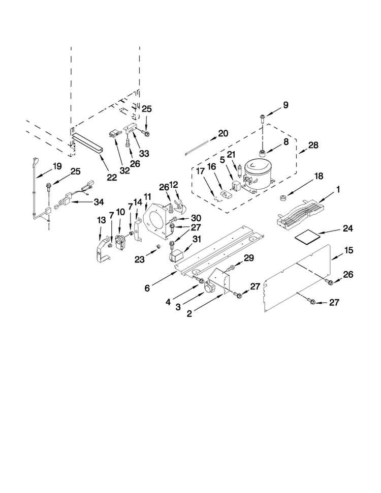 Unit Parts Diagram and Parts List for JUB248RYRP00  Jenn-Air Wine and Beverage Cooler