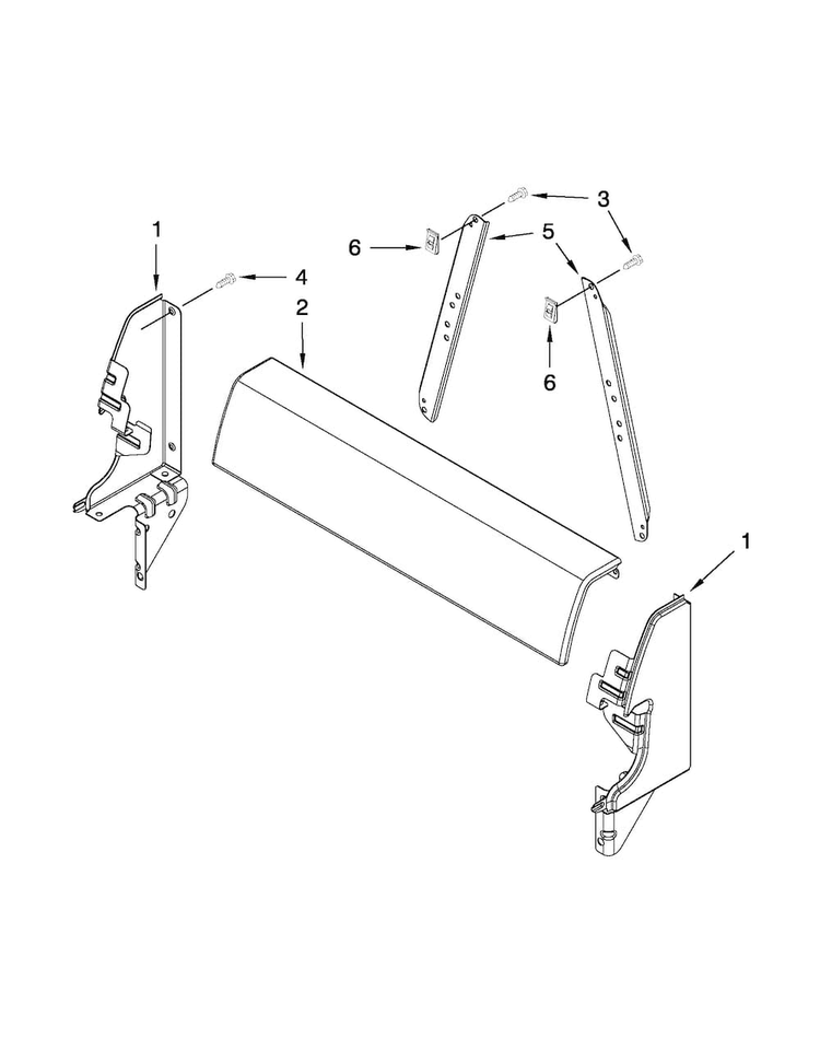 Backguard Parts Diagram and Parts List for AGP200VDW1  Amana Range