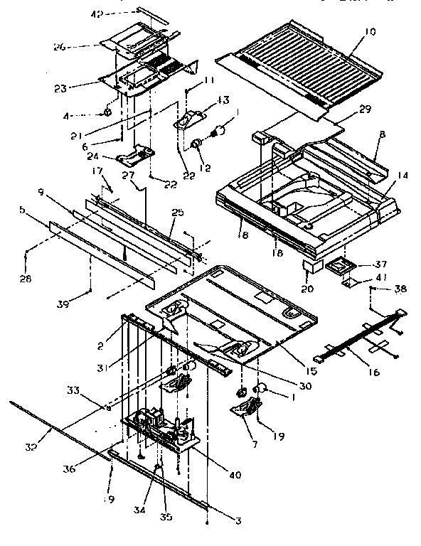 Divider Block Diagram and Parts List for TR21S4E-1196104WE  Amana Refrigerator