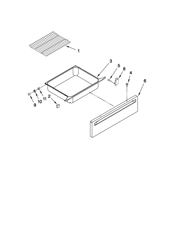 Drawer And Rack Parts Diagram and Parts List for JGS8750CDS00  Jenn-Air Range