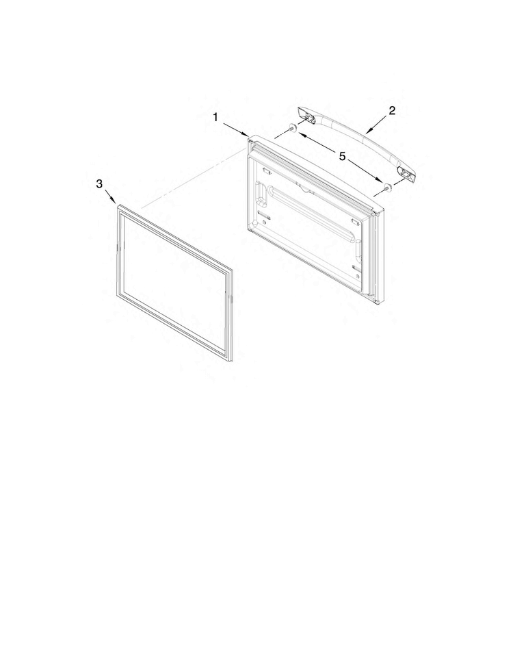 Freezer Door Parts Diagram and Parts List for AFD2535DEQ5  Amana Refrigerator