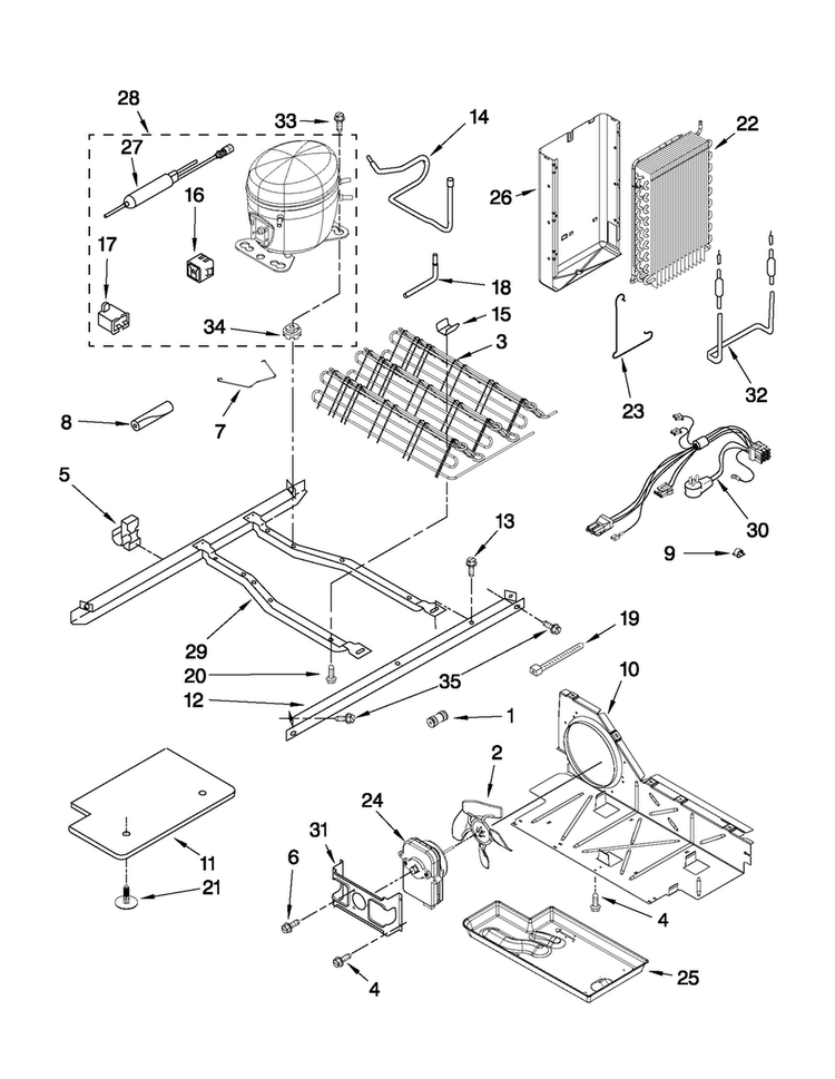 Unit Parts Diagram and Parts List for MSD2273VES02  Maytag Refrigerator