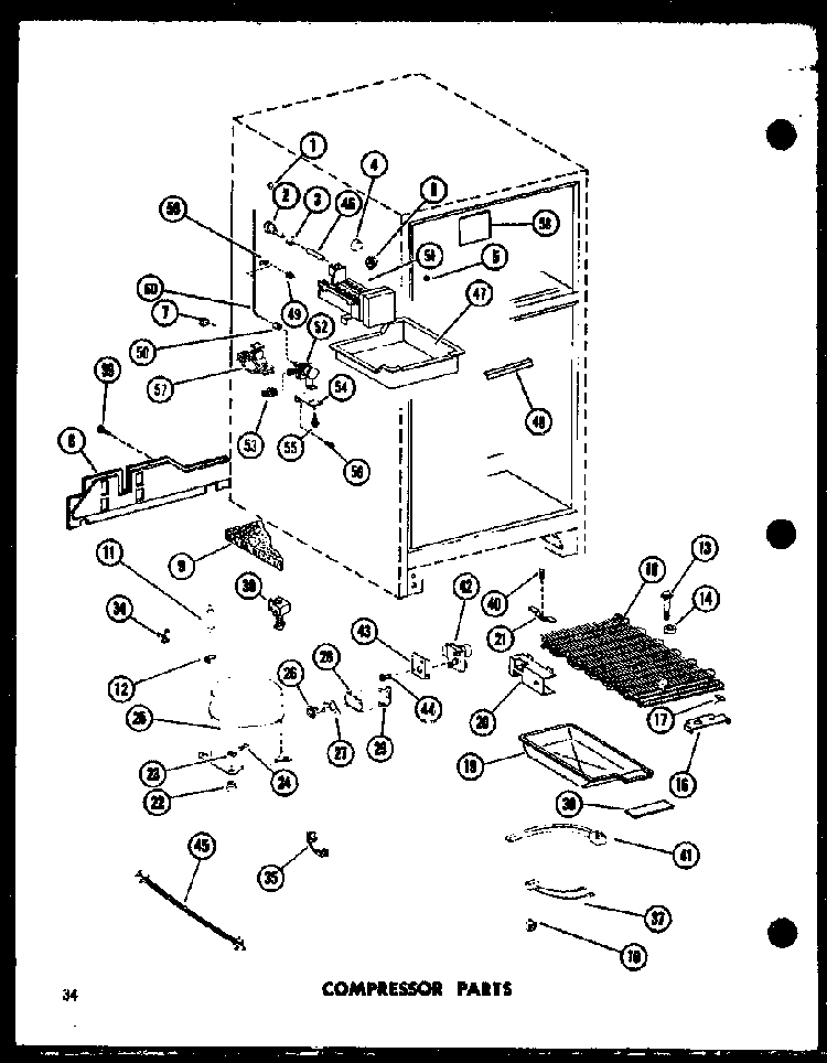 Compressor Parts Diagram and Parts List for TC18E-L-P74660-14WL  Amana Refrigerator