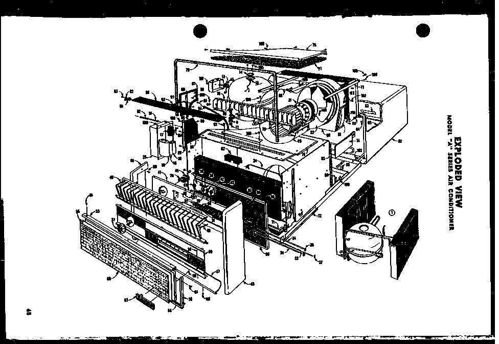 Unit Parts Diagram and Parts List for 100D-2MA  Amana Air Conditioner