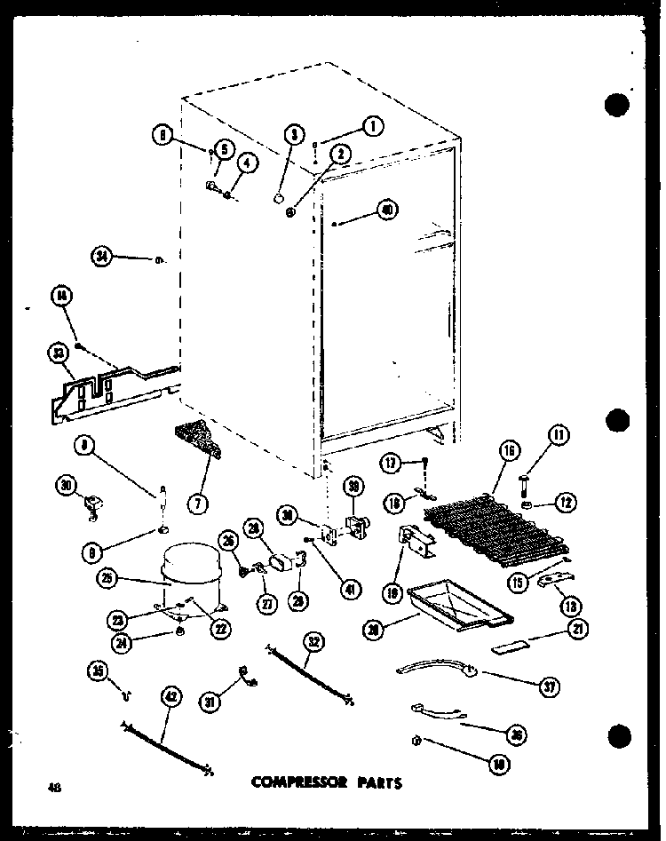 Compressor Parts Diagram and Parts List for TC18E-L-P74660-14WL  Amana Refrigerator