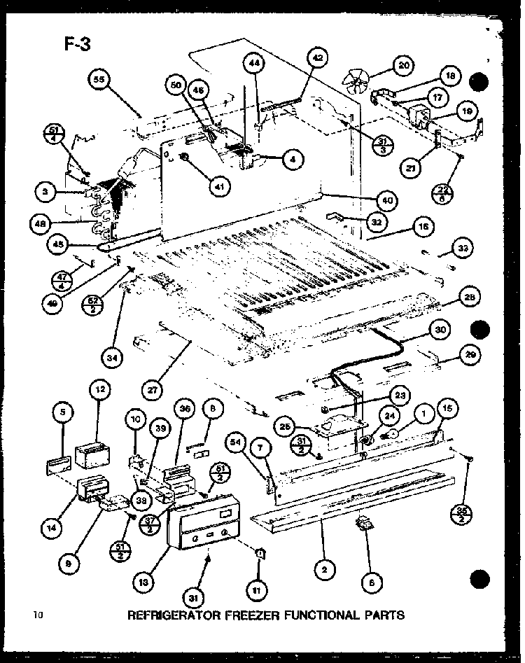 Refrigerator Freezer Functional Parts Diagram and Parts List for TC18GG-P75535-11W  Amana Refrigerator