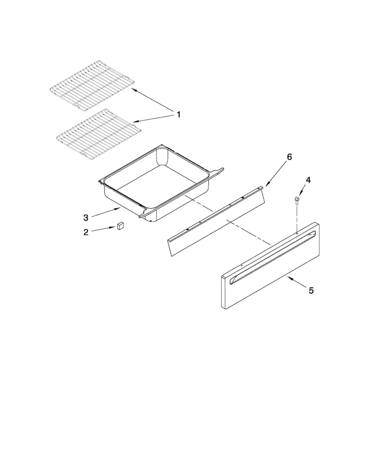 Drawer And Rack Parts Diagram and Parts List for MGS5752BDB19  Maytag Range