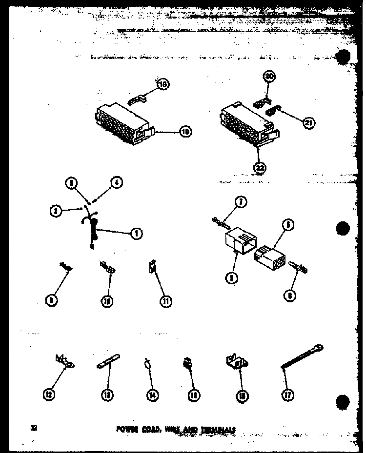 Power Cord Diagram and Parts List for TAA300 P75751-14W Amana Washer