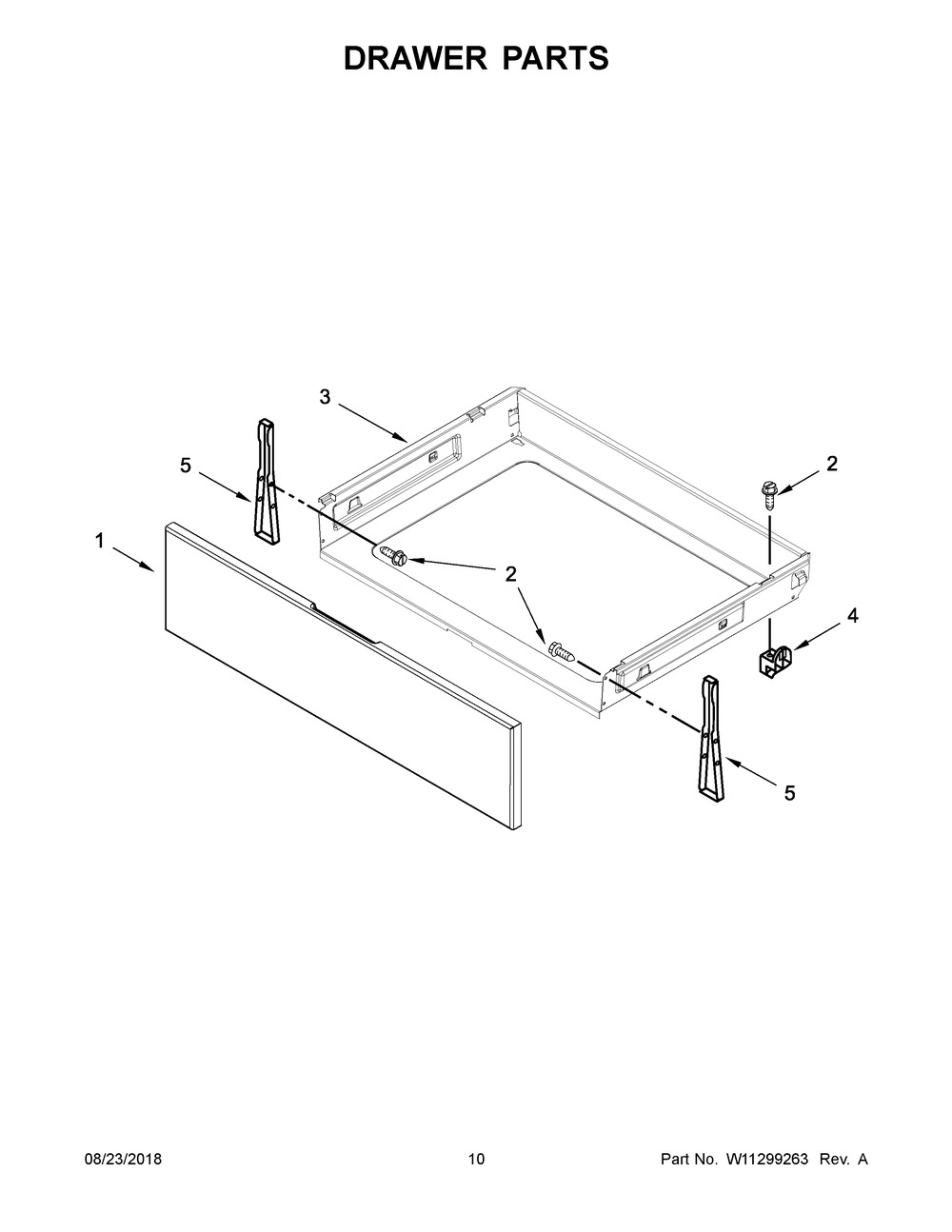 Drawer Parts Diagram and Parts List for MER6600FZ2  Maytag Range