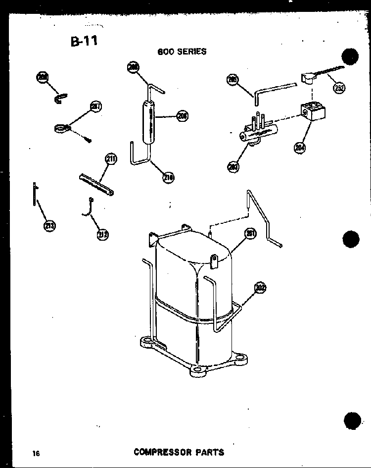 Compressor Parts Diagram and Parts List for 619-3P P54720-45R Amana Air Conditioner