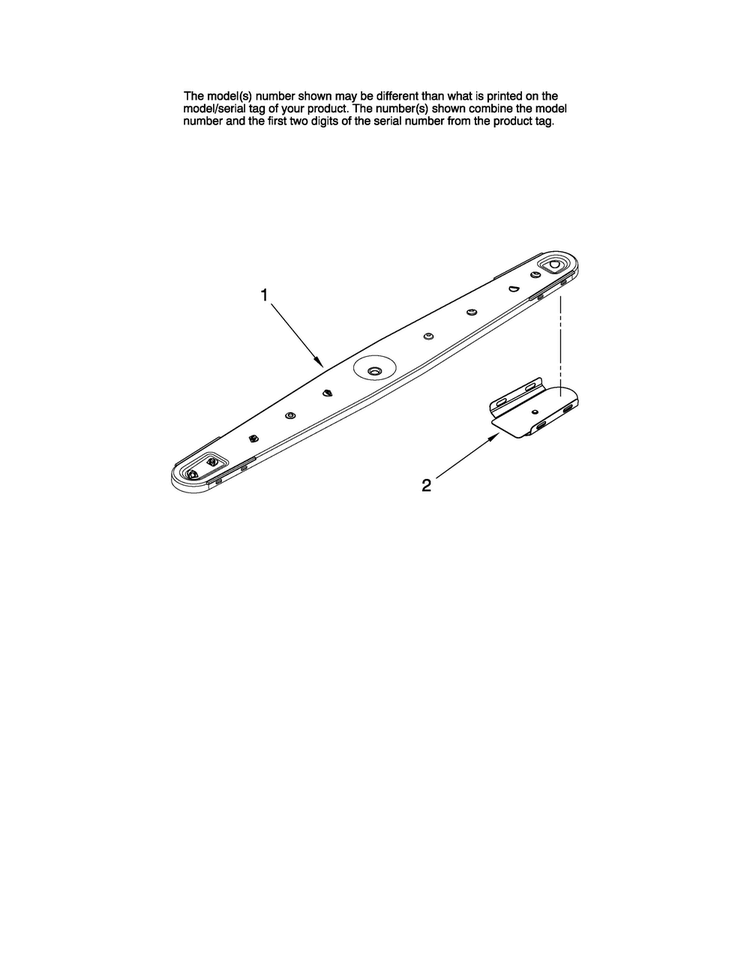 Lower Washarm Parts Diagram and Parts List for CDB1500AWB3  Magic Chef Dishwasher