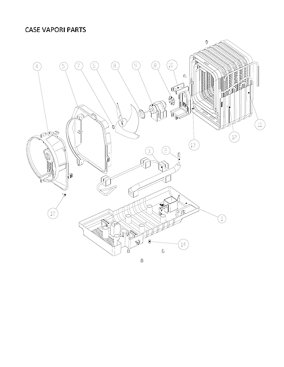 Case Vapori Parts Diagram and Parts List for 11170719911  Kenmore Refrigerator