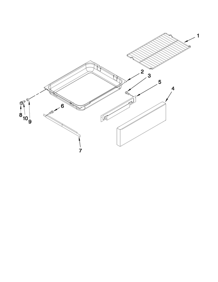 Drawer And Rack Parts Diagram and Parts List for MGR8875WS0  Maytag Range