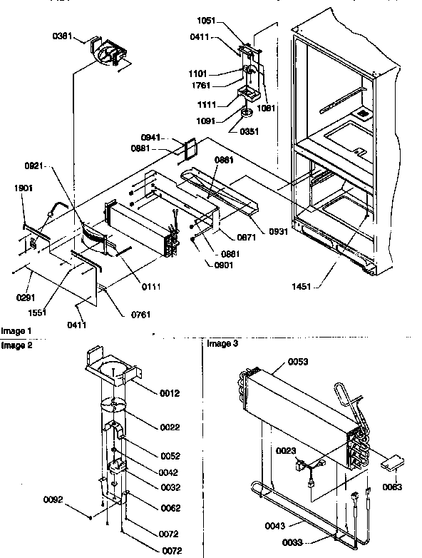 Freezer Control Assembly Diagram and Parts List for 77275-P1311201WE  Amana Refrigerator