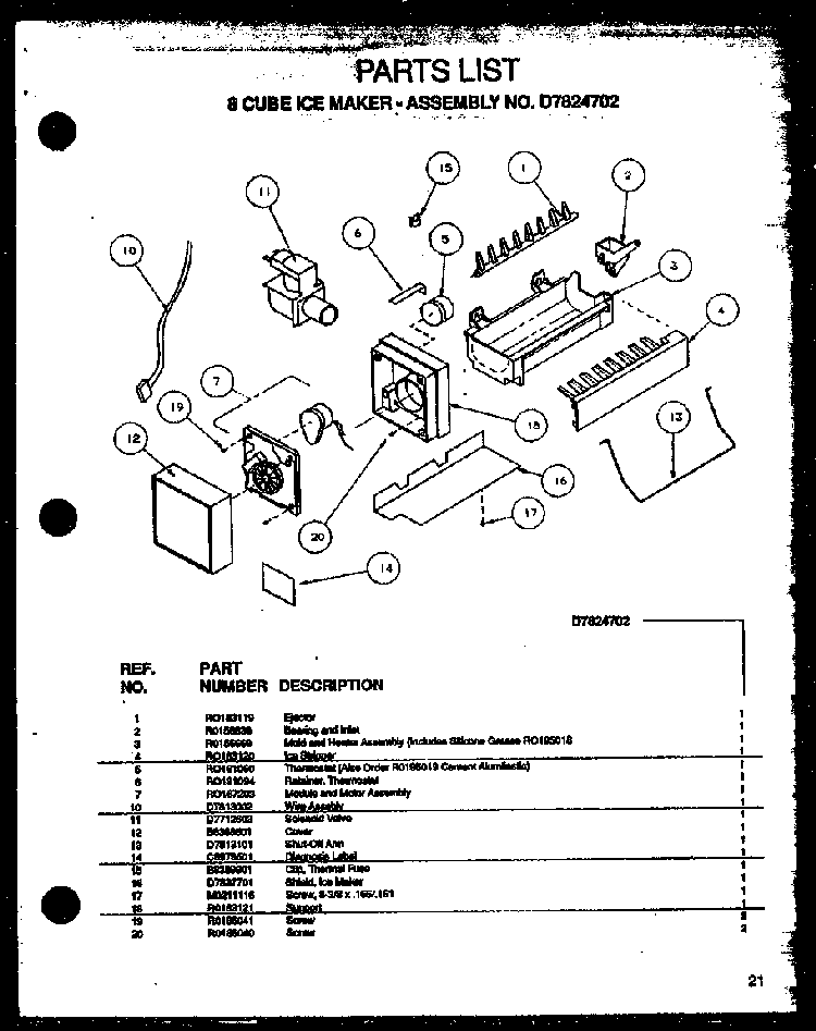 Section 6 Diagram and Parts List for TRG18QB3G-P1111315WG  Amana Refrigerator