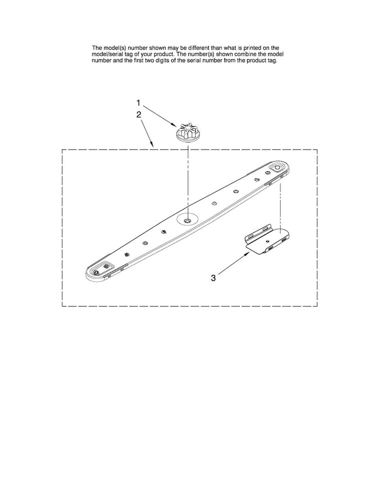 Lower Washarm Parts Diagram and Parts List for MDBH955AWB2  Maytag Dishwasher