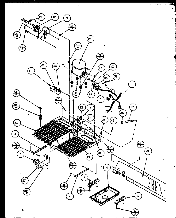 Unit Diagram and Parts List for TC18QL-P1111408WL  Amana Refrigerator