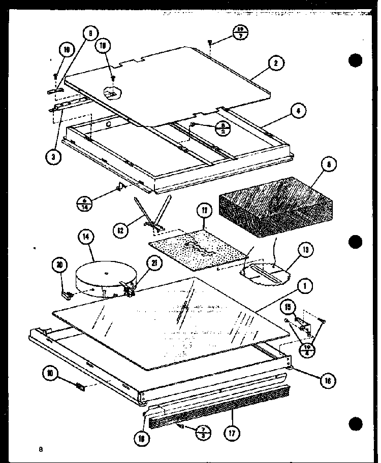Heater Box Diagram and Parts List for ARC-502 P85675-1S Amana Range