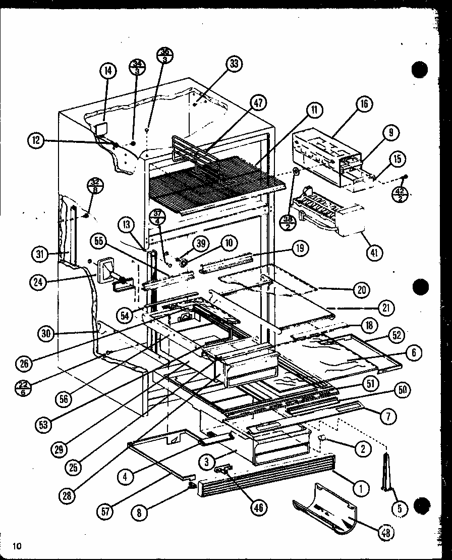Section 14 Diagram and Parts List for TX18N-P1106212W  Amana Refrigerator