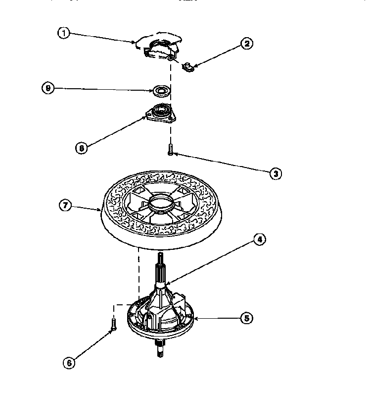 Transmission Assembly And Balance Ring Diagram and Parts List for CW8202W2-PCW8202W2B  Crosley Washer