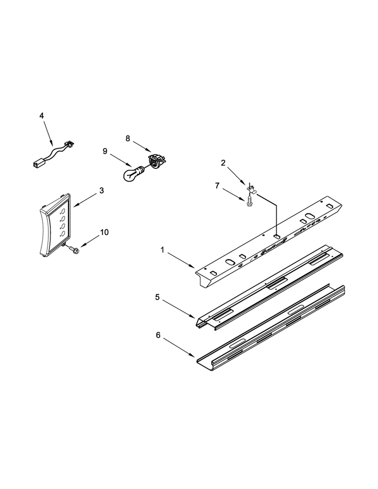 Control Panel Parts Diagram and Parts List for JS48SEDUDW20  Jenn-Air Refrigerator