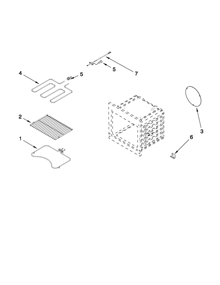 Internal Oven Parts Diagram and Parts List for MEW6530DDB19  Maytag Wall Oven