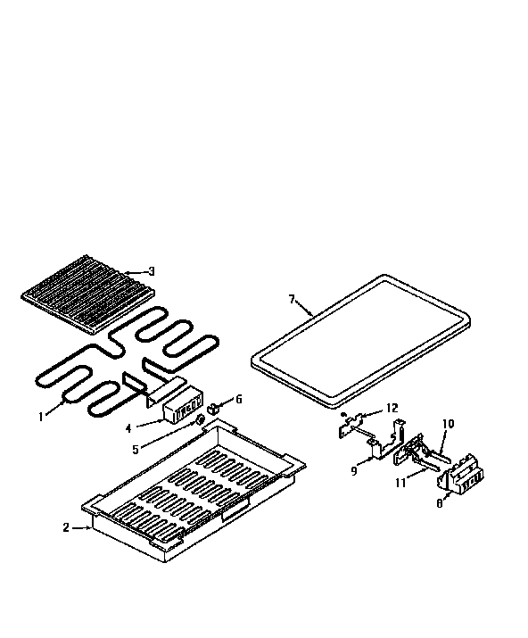 Electric Grill Cartridge Diagram and Parts List for A0330-8  Jenn-Air Range