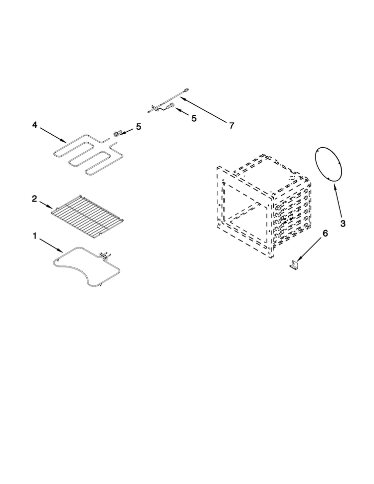 Internal Oven Parts Diagram and Parts List for JJW9430DDB13  Jenn-Air Wall Oven