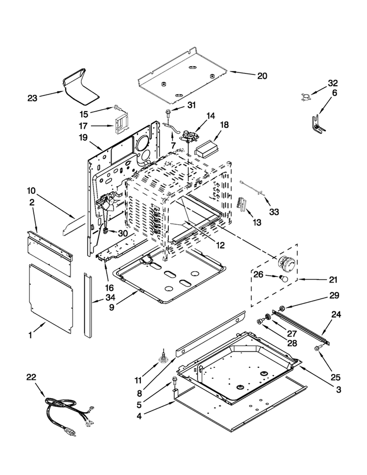 Chassis Parts Diagram and Parts List for MGS5752BDS21  Maytag Range