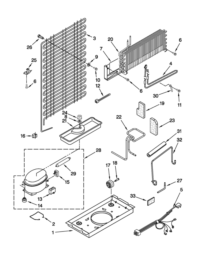 Unit Parts Diagram and Parts List for A8TXNWFXW01  Amana Refrigerator