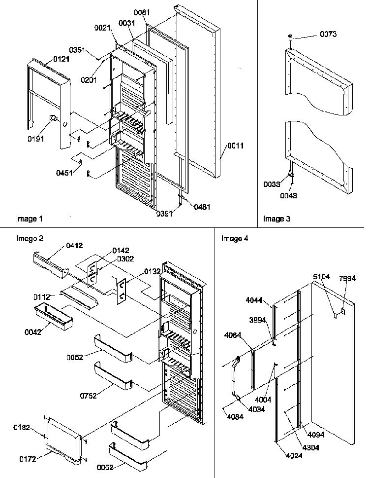 Refrigerator Door Diagram and Parts List for SR20TW-P1190102WW  Amana Refrigerator