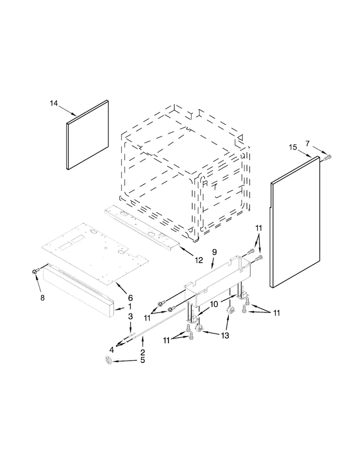 Chassis Parts Diagram and Parts List for JDRP436WP02  Jenn-Air Range