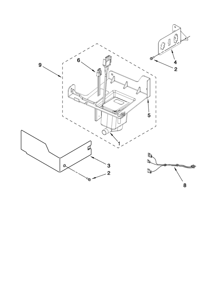Pump Parts Diagram and Parts List for MIM1554XRS0  Maytag Ice Maker
