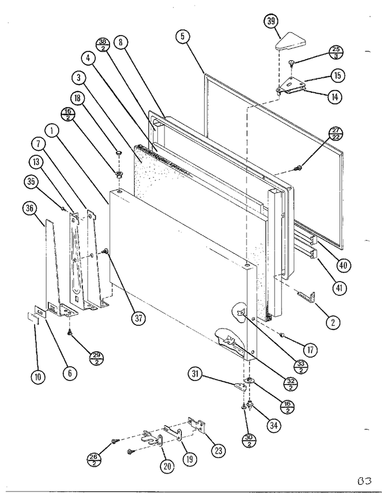 Top Mount Page 11 Diagram and Parts List for TC22N-P116205W  Amana Refrigerator
