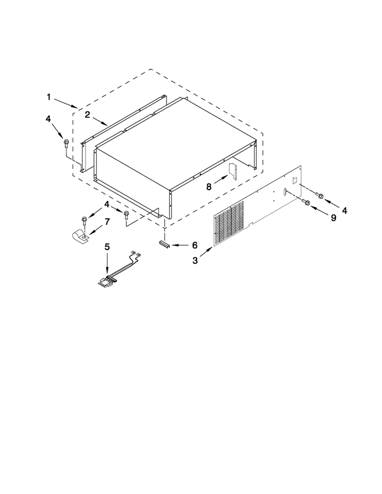 Top Grille And Unit Cover Parts Diagram and Parts List for JB36NXFXRW01  Jenn-Air Refrigerator