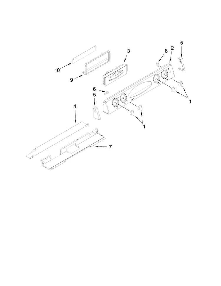 Control Panel Parts Diagram and Parts List for MGS5875BDS21  Maytag Range